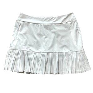 Tail Womens Sz Large White Pleated Tennis Skort With Built-In Shorts